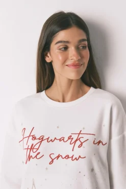 Pijama comprido polar estampado "Hogwarts"