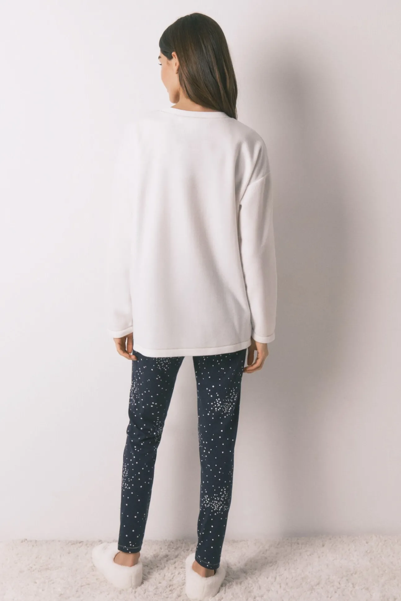 Pijama comprido polar estampado "Hogwarts"