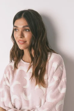 Pijama comprido polar mousse luas