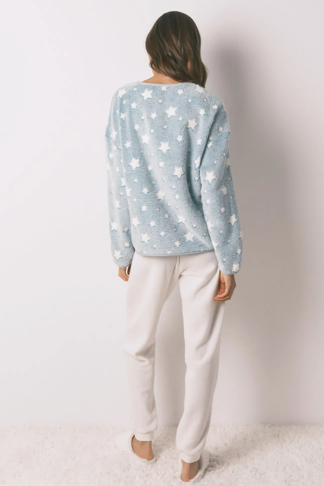 Pijama comprido polar mousse estrelas