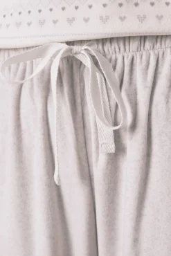 Pijama comprido polar suave cinzento