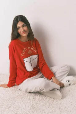 Pijama comprido polar suave estampado Harry Potter