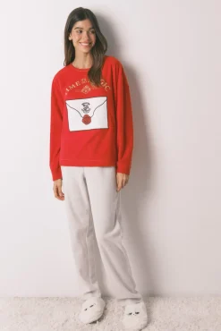 Pijama comprido polar suave estampado Harry Potter