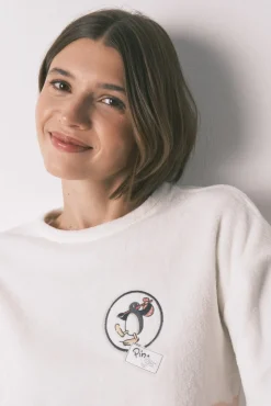 Pijama comprido polar suave estampado Pingu