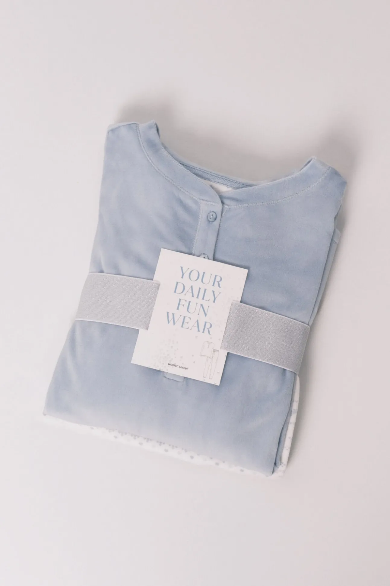 Pijama comprido polar suave azul