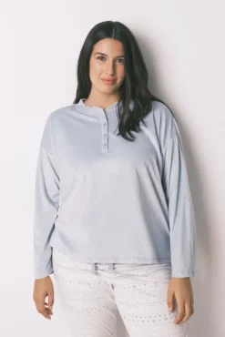 Pijama comprido polar suave azul