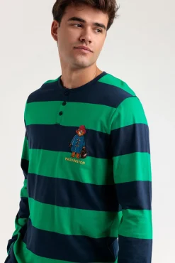 Pijama comprido riscas Rugby Paddington para homem