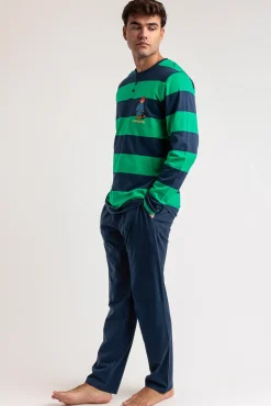 Pijama comprido riscas Rugby Paddington para homem