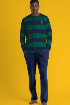 Pijama comprido riscas Rugby Paddington para homem
