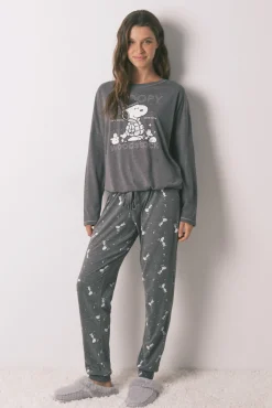 Pijama comprido Snoopy 100% algodão