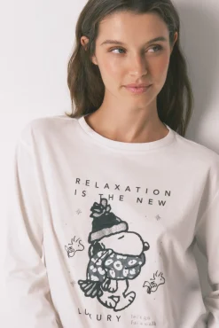 Pijama comprido Snoopy 100% algodão