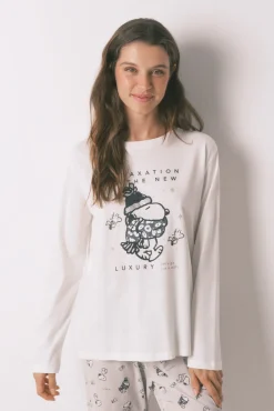 Pijama comprido Snoopy 100% algodão