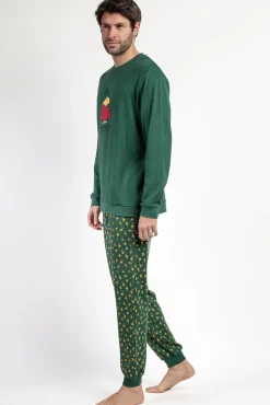 Pijama comprido Snoopy 100% algodão para homem