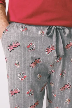 Pijama comprido vermelho Buddies 100% algodão