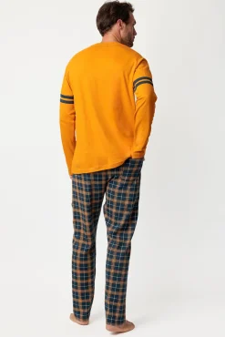 Pijama comprido xadrez Paddington para homem