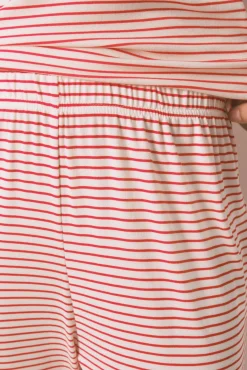 Pijama longo malha extra macia listrado Mafalda