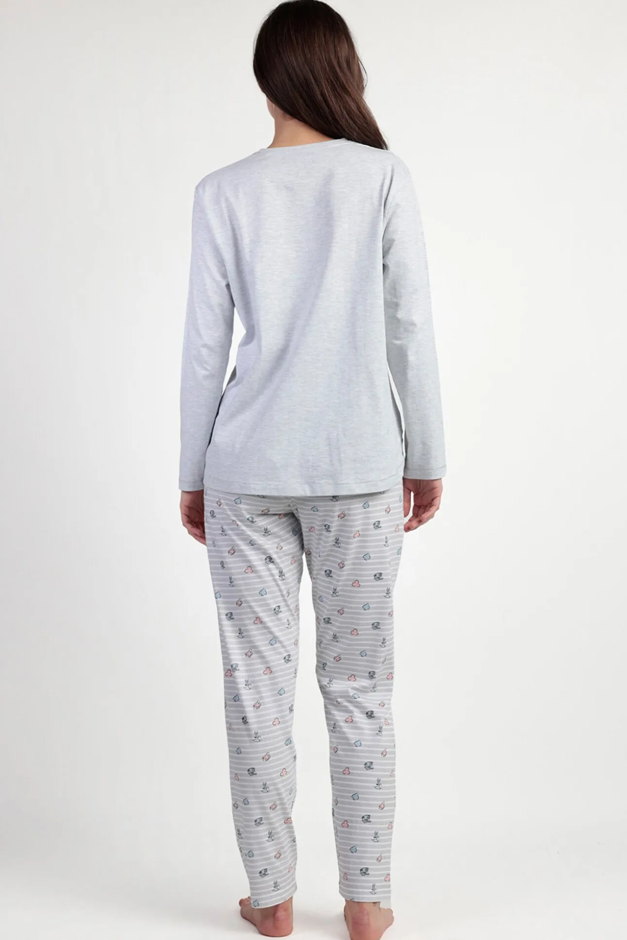 Pijama maternity comprido riscas Alicia Wonderland