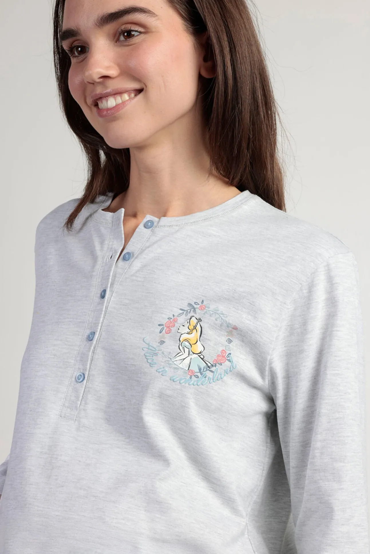 Pijama maternity comprido riscas Alicia Wonderland