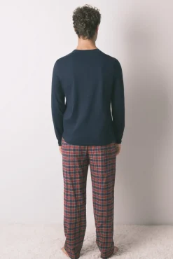 Pijama xadrez masculino 100% algodão