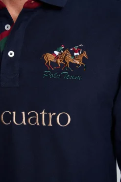 Polo azul marinho modelo cavalo