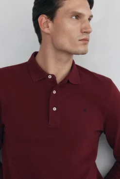 Polo básico de manga comprida