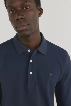 Polo básico de manga comprida