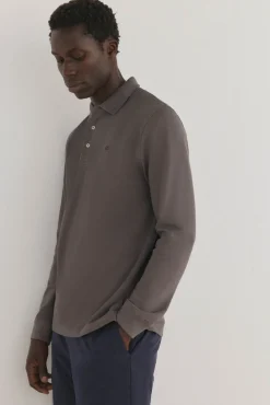 Polo básico de manga comprida