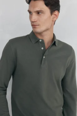 Polo básico de manga comprida