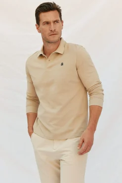 Polo básico de manga comprida