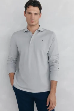 Polo básico de manga comprida