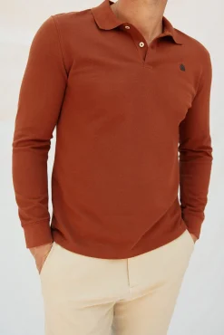 Polo básico de manga comprida