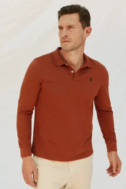 Polo básico de manga comprida