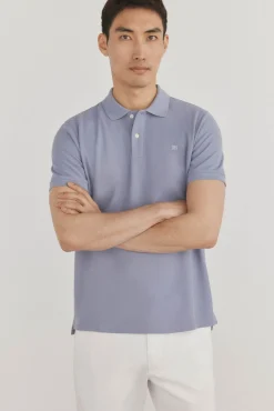 Polo básico regular em piqué