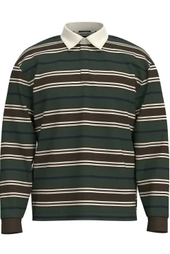Polo estilo rugby feita de 100% algodão orgânico.