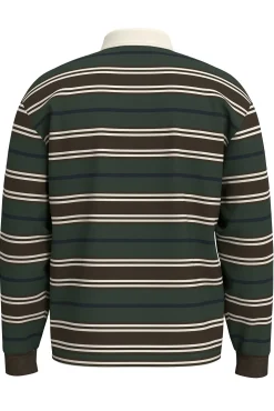 Polo estilo rugby feita de 100% algodão orgânico.