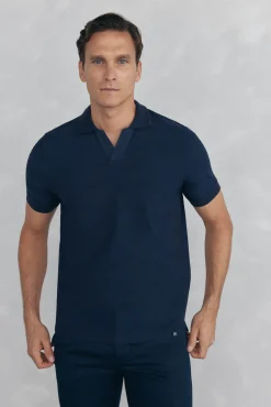 Polo estrutura jacquard
