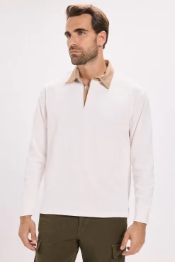 Polo gola contraste