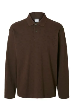 Polo jacquard de manga manga 100% algodão orgânico