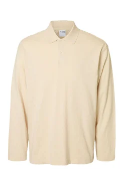 Polo jacquard de manga manga 100% algodão orgânico