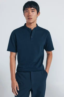 Polo piqué com gola mao regular fit