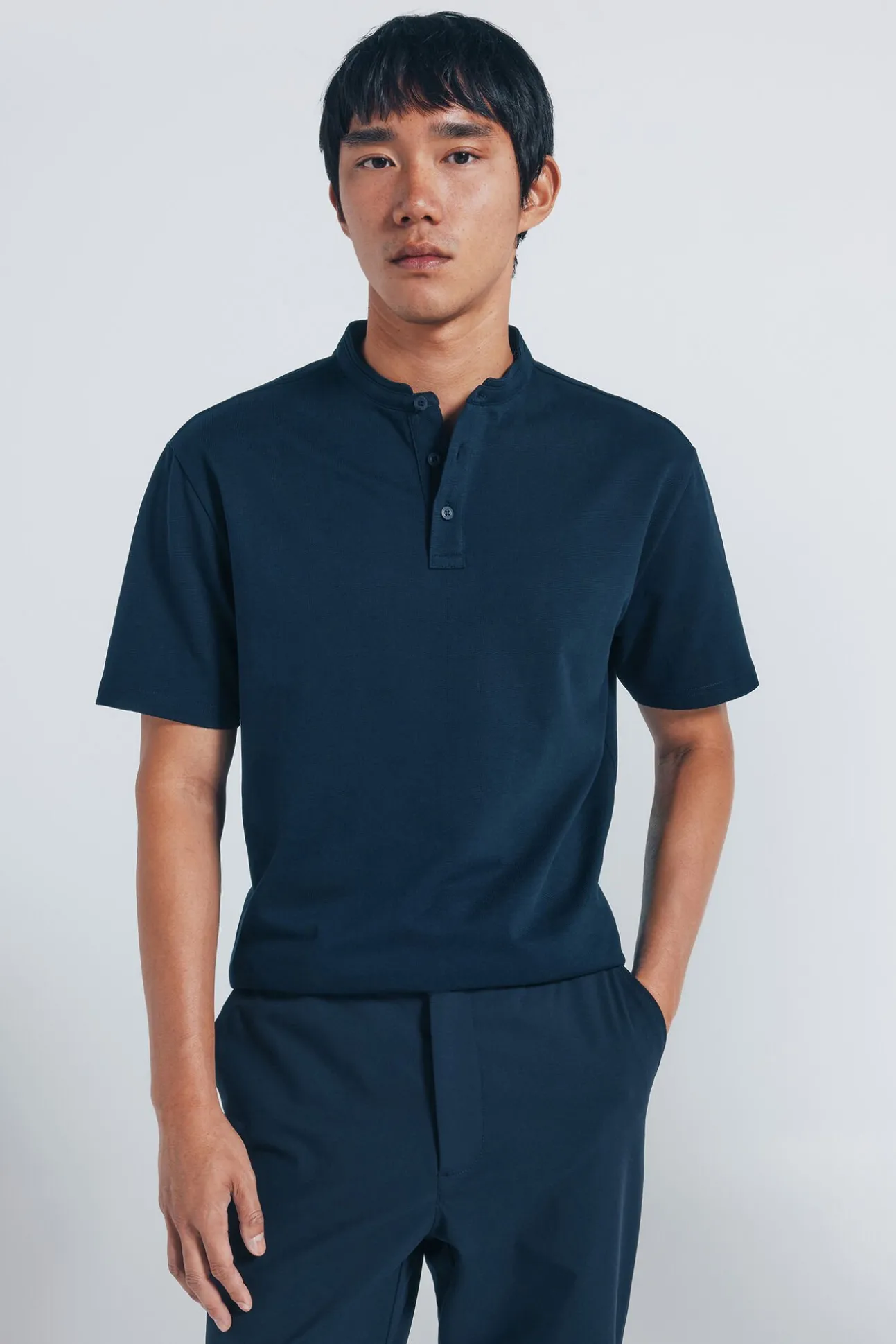 Polo piqué com gola mao regular fit