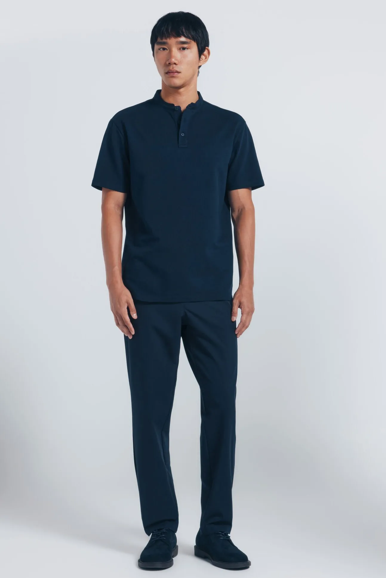 Polo piqué com gola mao regular fit