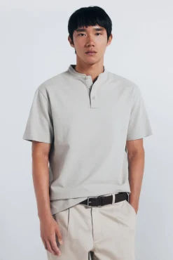 Polo piqué com gola mao regular fit