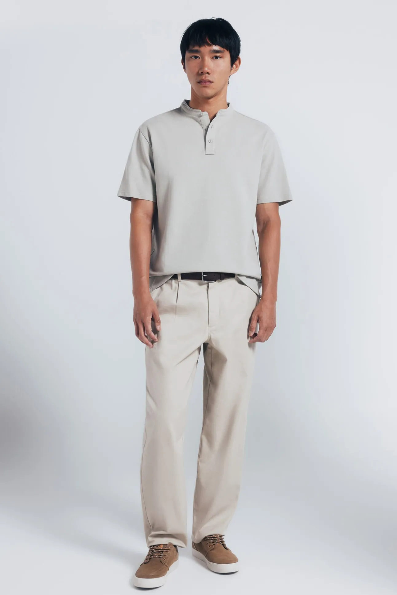 Polo piqué com gola mao regular fit
