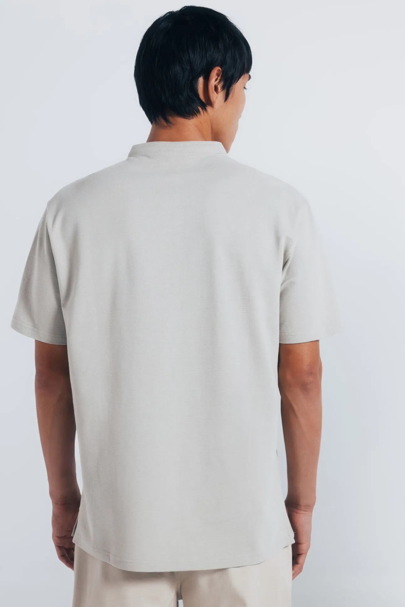 Polo piqué com gola mao regular fit