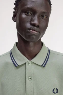 Polo piqué de manga comprida masculina