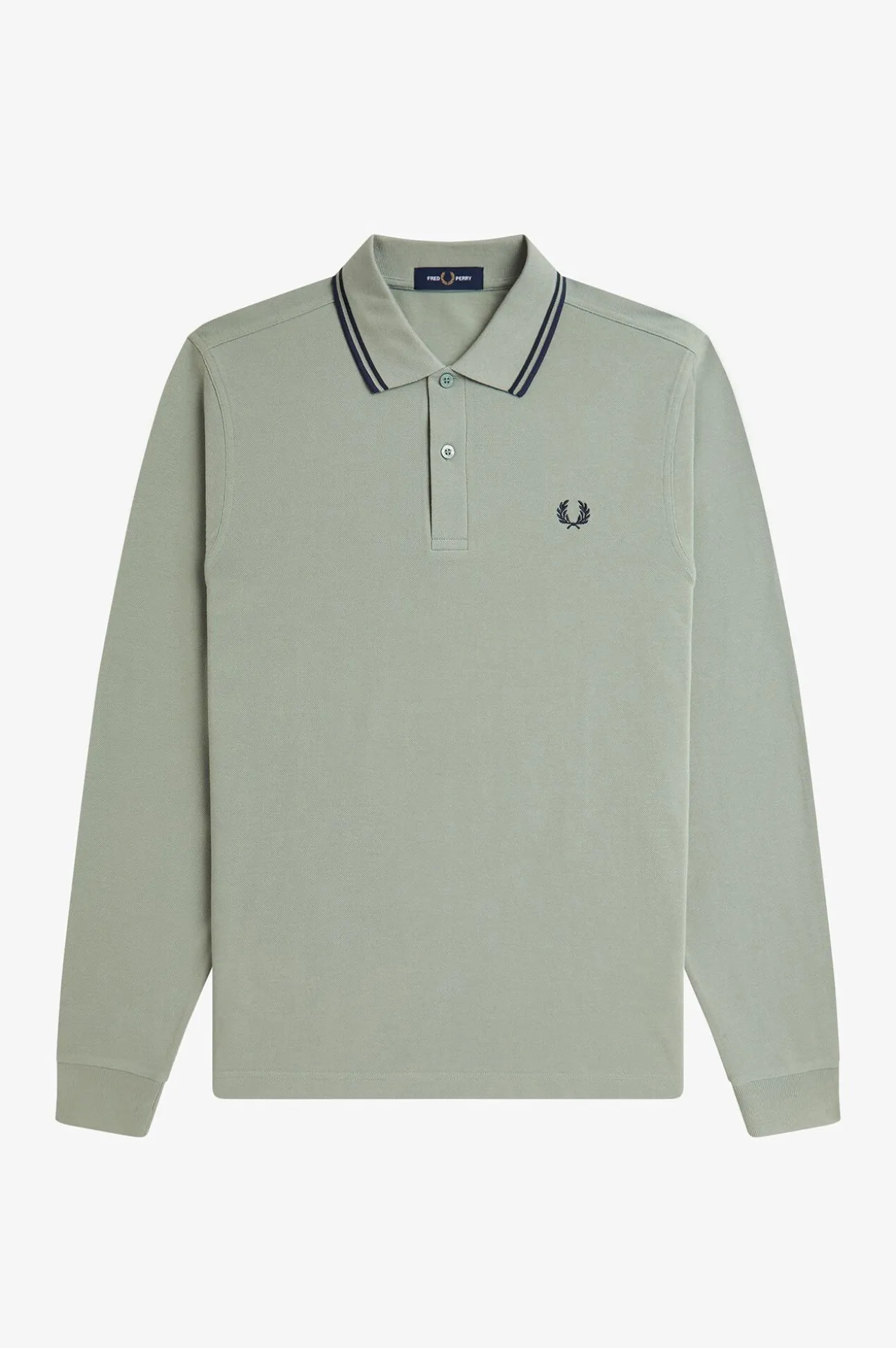Polo piqué de manga comprida masculina