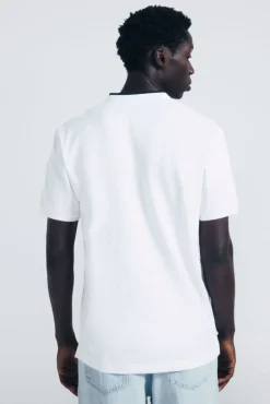 Polo piqué gola mao slim fit