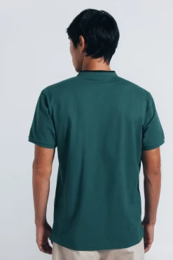 Polo piqué gola mao slim fit