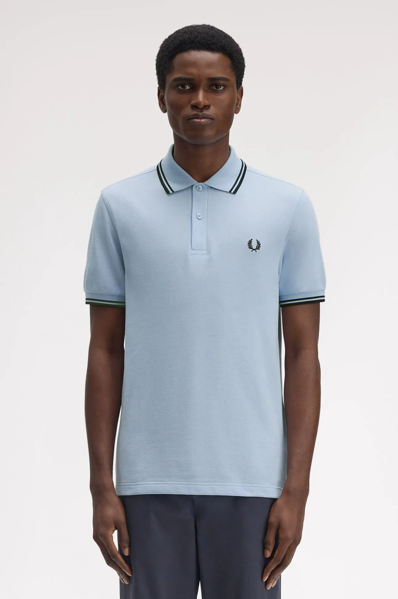 Polo piqué masculina de manga curta